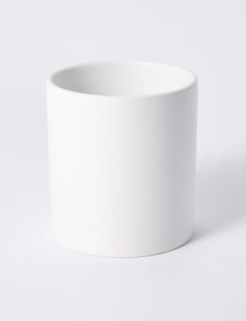 M&Co Pure Cylinder Pot, 12.5cm, White product photo