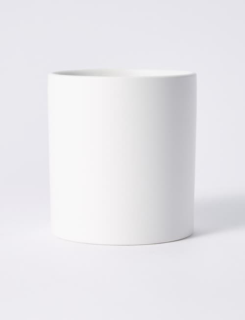 M&Co Pure Cylinder Pot, 12.5cm, White product photo View 02 L