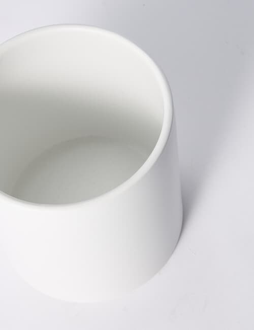 M&Co Pure Cylinder Pot, 12.5cm, White product photo View 03 L