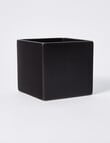 M&Co Pure Square Pot, 14.5cm, Black product photo View 02 S