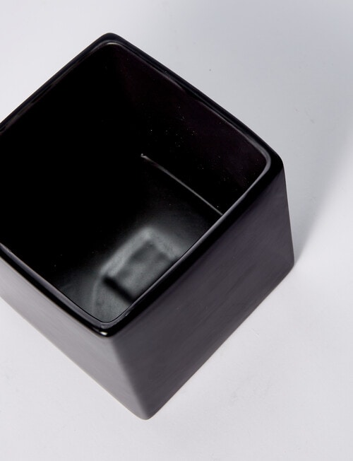 M&Co Pure Square Pot, 14.5cm, Black product photo View 03 L