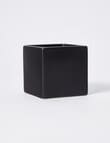 M&Co Pure Square Pot, 10cm, Black product photo View 02 S