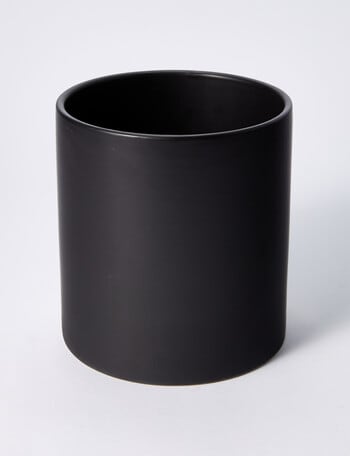 M&Co Pure Cylinder Pot, 17.5cm, Black product photo