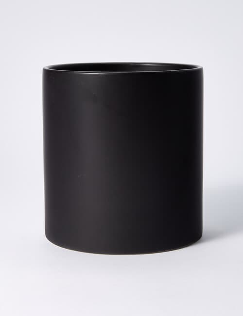 M&Co Pure Cylinder Pot, 17.5cm, Black product photo View 02 L
