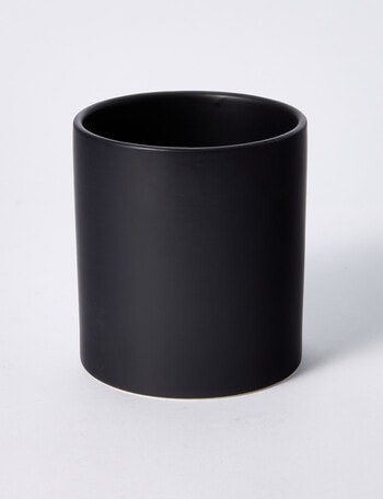 M&Co Pure Cylinder Pot, 12.5cm, Black product photo