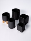 M&Co Pure Cylinder Standing Pot, Black product photo View 04 S
