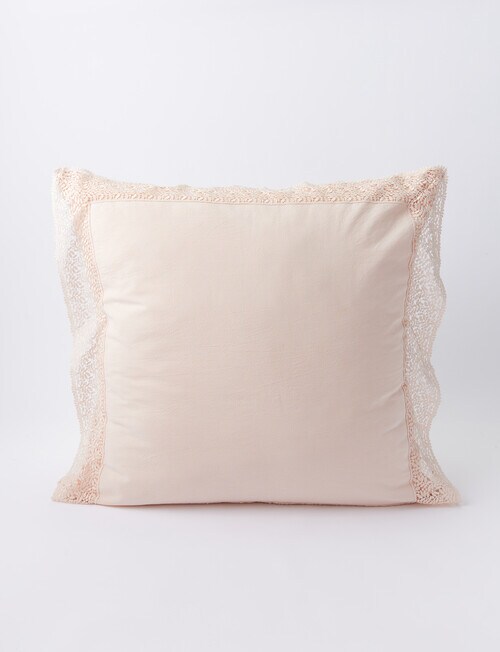 Kate Reed Provence Lace Trim European Pillowcase, Rose Bed Sheets