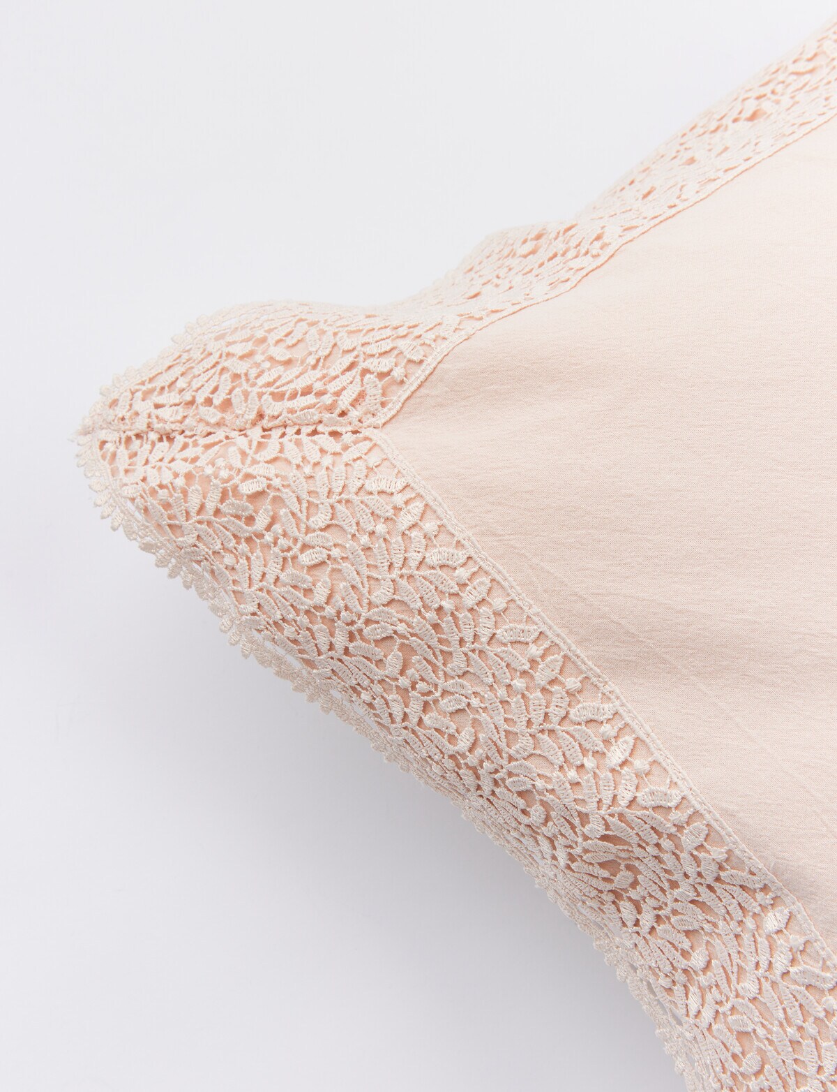 Kate Reed Provence Lace Trim European Pillowcase, Rose Bed Sheets