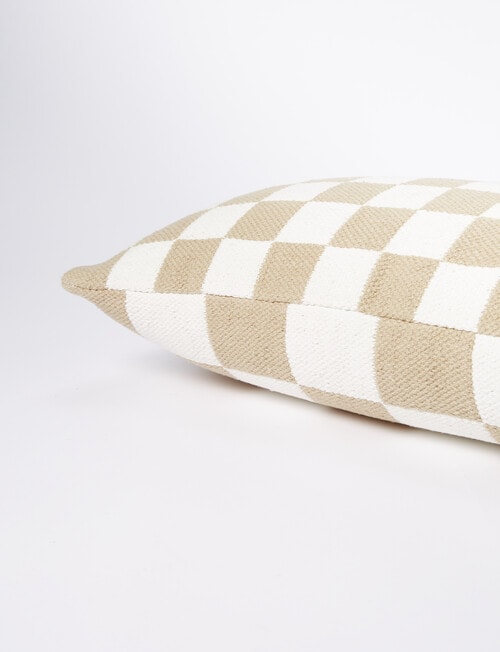 M&Co Checkered Cushion 30x50, Oatmeal product photo View 02 L
