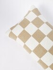 M&Co Checkered Cushion 30x50, Oatmeal product photo View 03 S