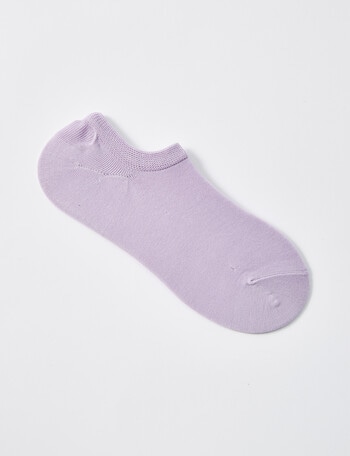DS Socks Cotton Tencel Liner Sock, Purple Heather product photo