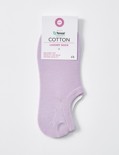 DS Socks Cotton Tencel Liner Sock, Purple Heather product photo View 02 L