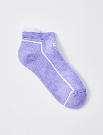 DS Socks Sport Coolmax Padded Sole Liner Sock, Purple product photo