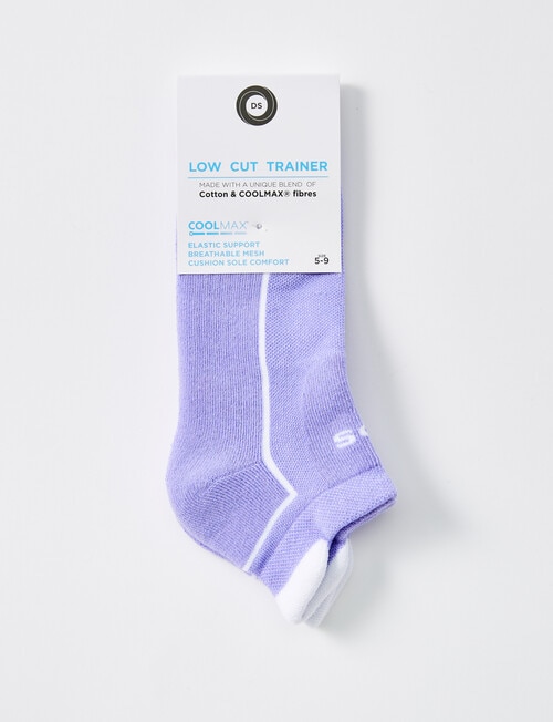 DS Socks Sport Coolmax Padded Sole Liner Sock, Purple product photo View 02 L