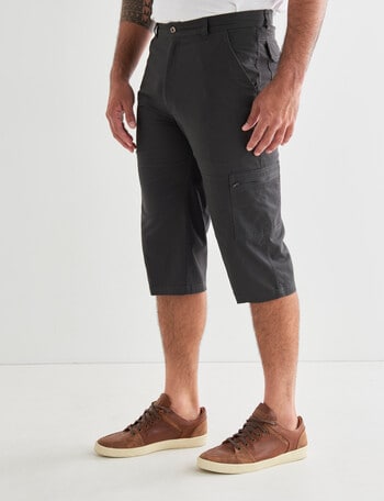 Savane Flat Front Three Quarter Pant, Charcoal product photo