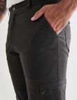 Savane Flat Front Three Quarter Pant, Charcoal product photo View 04 S