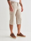 Savane Flat Front Three Quarter Pant, Fawn product photo