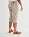 Savane Flat Front Three Quarter Pant, Fawn product photo View 02 S