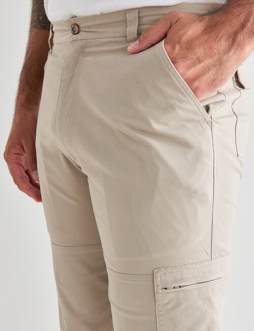 Savane Flat Front Three Quarter Pant, Fawn product photo View 05 L