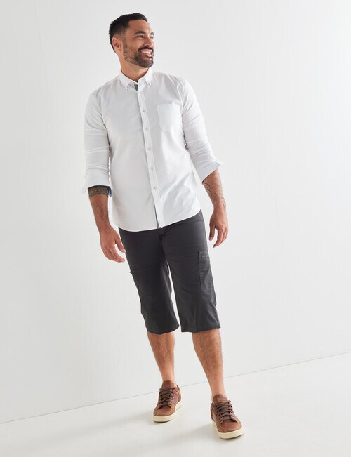 Savane Flat Front Three Quarter Pant, Charcoal Casual Pants