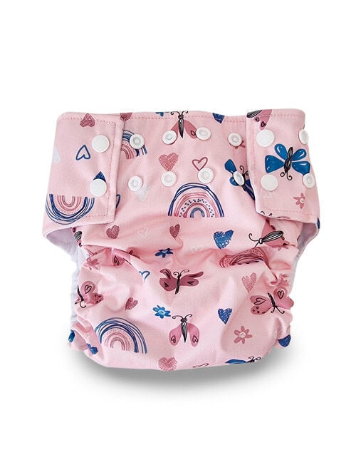 Plum Reusable Nappy, Butterfly, Pink product photo View 02 L