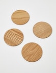 Amy Piper Grove Wood Coaster, Set of 4, Oak Veneer product photo