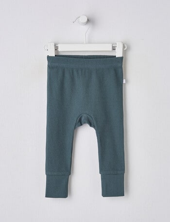 Teeny Weeny Rib Pant, Charcoal Green product photo