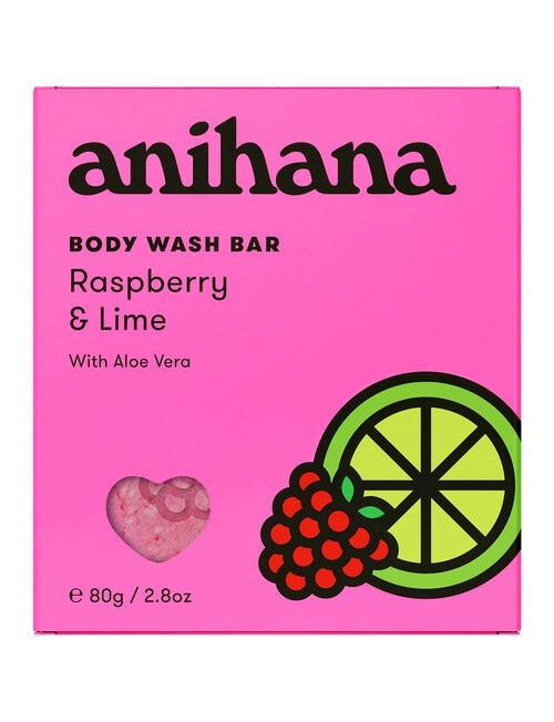 anihana Body Wash Bar, Raspberry & Lime, 80g product photo View 03 L