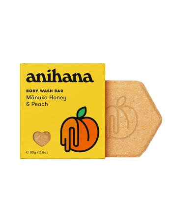 anihana Body Wash Bar, Peach & Honey, 80g product photo