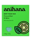 anihana Body Wash Bar, Cucumber & Mint, 80g product photo View 03 S