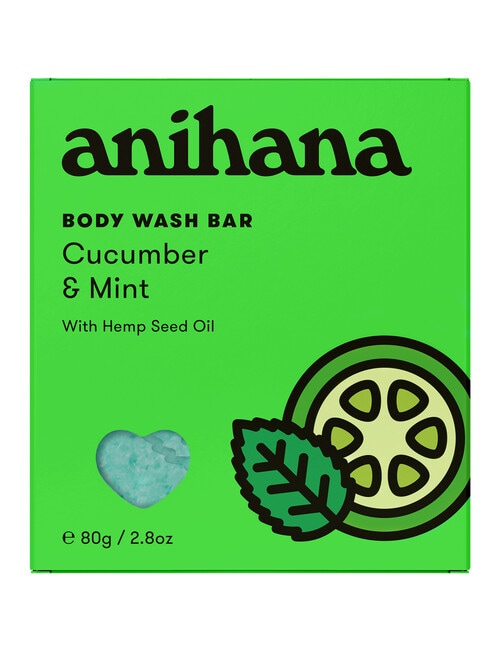 anihana Body Wash Bar, Cucumber & Mint, 80g product photo View 03 L