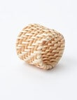 Amy Piper Rattan Napkin Rings, Set of 4, Natural product photo View 02 S