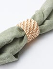 Amy Piper Rattan Napkin Rings, Set of 4, Natural product photo View 03 S