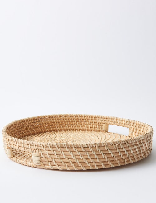 Amy Piper Rattan Tray, 38cm, Natural product photo View 05 L