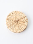 Amy Piper Rattan Coasters, Set of 4, Natural product photo View 04 S