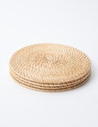 Amy Piper Rattan Set of 4 Placemat, 30cm, Natural product photo