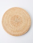 Amy Piper Rattan Set of 4 Placemat, 30cm, Natural product photo View 04 S