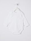 Teeny Weeny Rib Long-Sleeve Bodysuit, Vanilla product photo