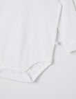 Teeny Weeny Rib Long-Sleeve Bodysuit, Vanilla product photo View 02 S