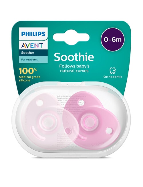 Avent Soothie, 2-Pack, Pink, 0-6m product photo View 02 L