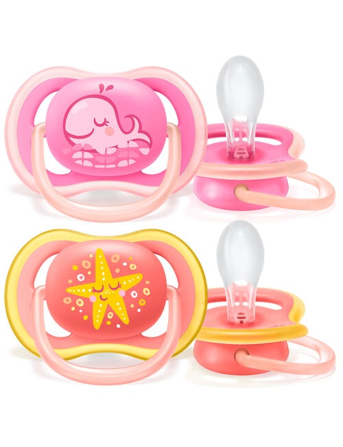 Avent Soother Ultra Air, Pink, 6-18m, 2-Pack product photo