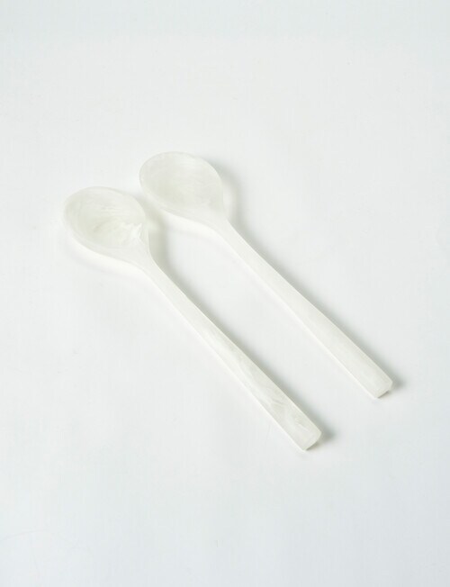 Amy Piper Aerial Salad Servers, Set of 2, White Resin product photo