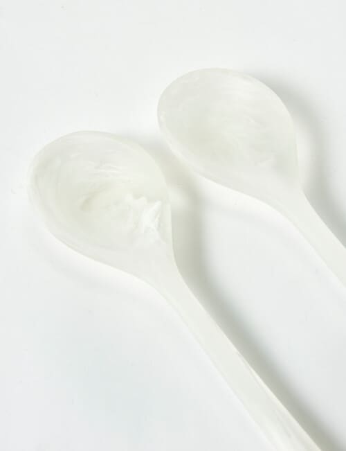 Amy Piper Aerial Salad Servers, Set of 2, White Resin product photo View 03 L