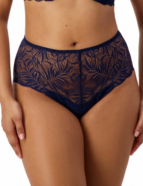 Triumph Essential Lace Maxi Brief, Navy product photo