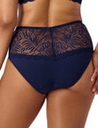 Triumph Essential Lace Maxi Brief, Navy product photo View 02 S