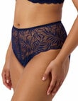 Triumph Essential Lace Maxi Brief, Navy product photo View 03 S