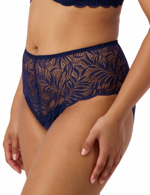 Triumph Essential Lace Maxi Brief, Navy product photo View 03 L