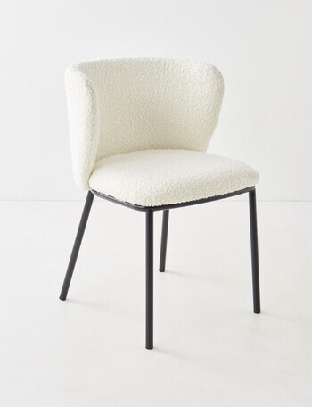 LUCA Avril Dining Chair, Boucle White product photo