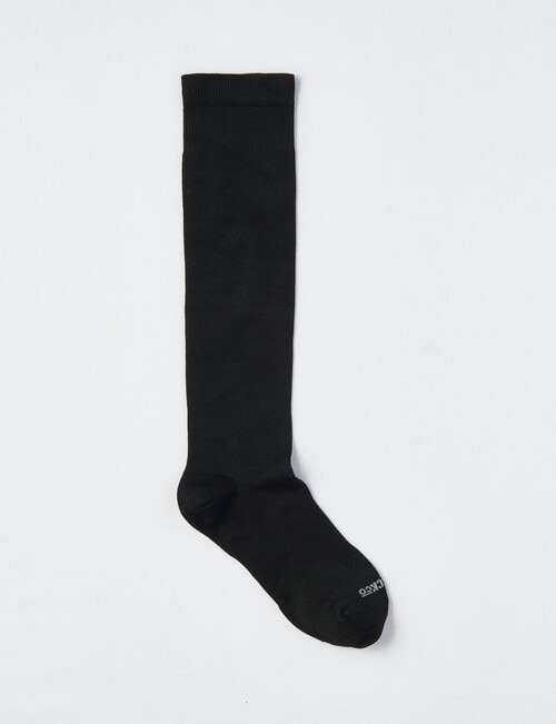 NZ Sock Co. Flight Socks, Black, 4-9 product photo