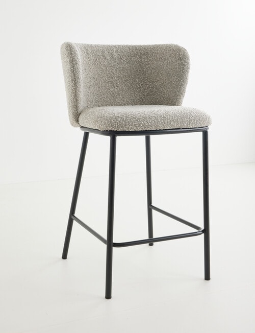 LUCA Avril Barstool, Boucle Grey product photo View 03 L